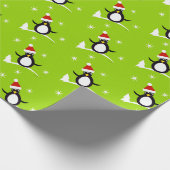 Papier cadeau Manchot de Noël (Coin)