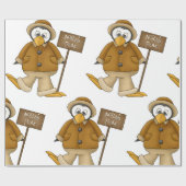 Papier Cadeau Manchot du Pôle Nord (Plat)