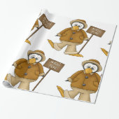Papier Cadeau Manchot du Pôle Nord (Déroulé)