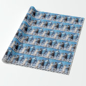 Papier Cadeau Manchots mariés dansant sur la glace (Déroulé)
