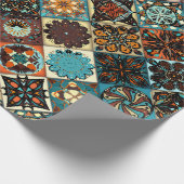 Papier Cadeau Mandala à fleurs ethniques sans couture motif. M c (Coin)