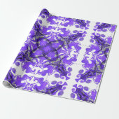 Papier Cadeau mandala Abstrait violet, mandala psychédélique (Déroulé)