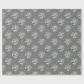 Papier Cadeau Mandala Art Déco à motif coquille abstraite (Plat)