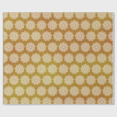 Papier Cadeau Mandala blanc sur fond doré (Plat)