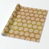 Papier Cadeau Mandala blanc sur fond doré (Déroulé)