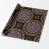 Papier Cadeau Mandala coloré - Papier d'enveloppement (Déroulé)