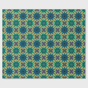 Papier Cadeau Mandala de formes géométriques colorées