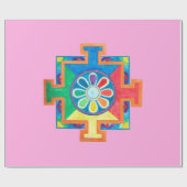 Papier Cadeau Mandala de l'aquarelle de création (Plat)