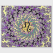 Papier Cadeau Mandala de Lion Sun de signe de zodiaque (Plat)