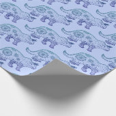 Papier Cadeau Mandala Dinosaur, Dino Vector Art Wrapper Paper (Coin)