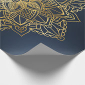 Papier Cadeau Mandala d'or (Coin)