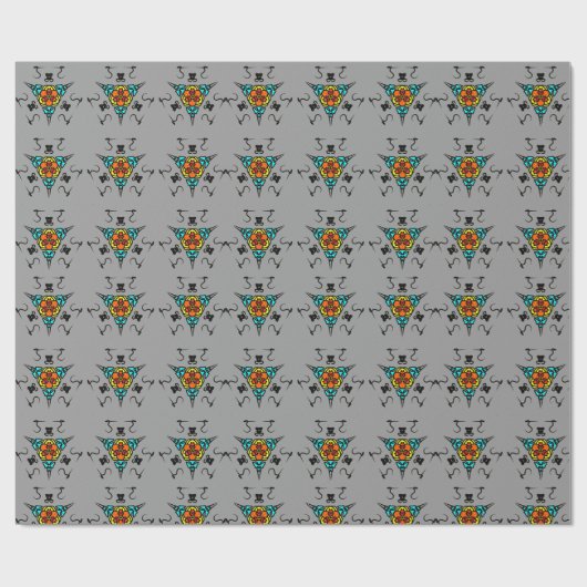 Papier Cadeau Mandala en Ardoise Moderne" (Plat)