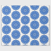 Papier Cadeau Mandala en bleu (Plat)