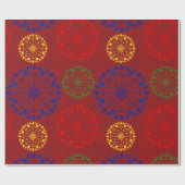 Papier Cadeau Mandala enneigé à texture simple (Plat)