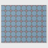 Papier Cadeau Mandala Fleur Bleue (Plat)