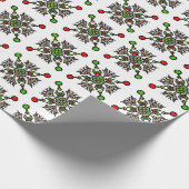 Papier Cadeau Mandala Flocon de Noël de Noël (Coin)