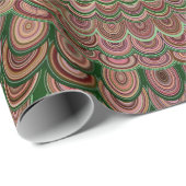 Papier Cadeau Mandala froid de fleur en métal (Coin rond)