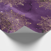 Papier Cadeau Mandala Gold sur Purple Sky (Coin)