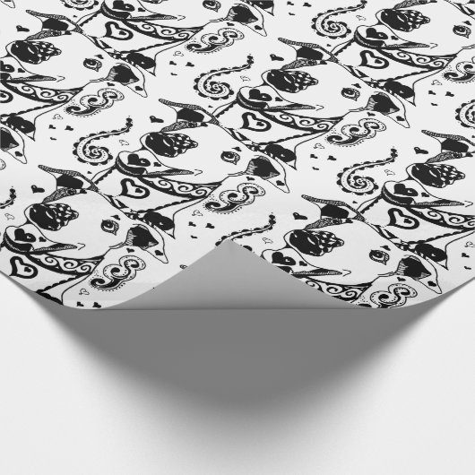 Papier Cadeau Mandala Greyhound (Coin)