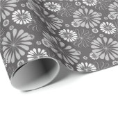 Papier Cadeau Mandala Gris (Coin rond)