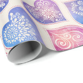 Papier Cadeau Mandala Hearts Motif (Coin rond)