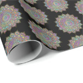 Papier Cadeau Mandala Inde Style 1 (Coin rond)