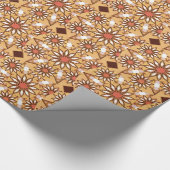 Papier Cadeau Mandala motif, bronzage caramel, chocolat (Coin)