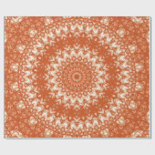 Papier Cadeau Mandala orange. (Plat)