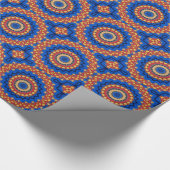 Papier Cadeau Mandala orange bleu (Coin)