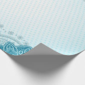 Papier Cadeau Mandala paisley, motif de l'est de l'Inde (Coin)