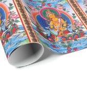 Papier Cadeau Mandala tibétain oriental frais de tatouage d'un (Coin rond)