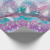 Papier Cadeau Mandala türkis en rose vif (Coin)