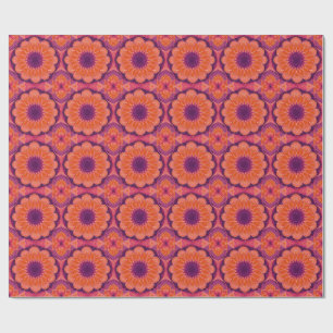 Papier Cadeau Mandala violet orange