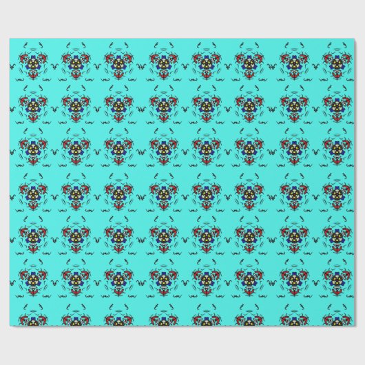 Papier Cadeau Mandala Zen Turquoise (Plat)