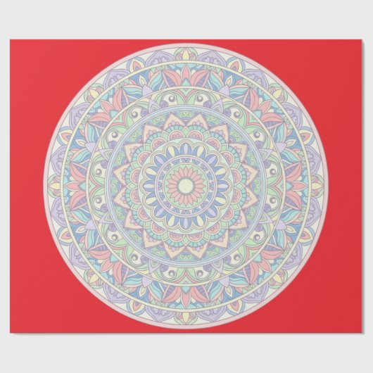 Papier Cadeau Mandala Zen Yoga Spiritual  (Plat)