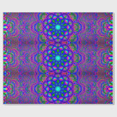 Papier Cadeau Mandalas de fractale | psychédélique (Plat)