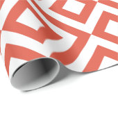 Papier Cadeau Mander orange et blanc (Coin rond)