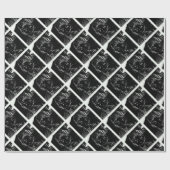 Papier Cadeau manga d'anime projet quotidien noir (Plat)