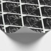 Papier Cadeau manga d'anime projet quotidien noir (Coin)