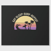 Papier Cadeau Manger Dormir Surfer Répéter (Plat)