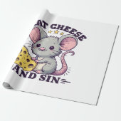 Papier Cadeau Manger du fromage et pécher (Déroulé)