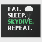 Papier Cadeau Manger Sommeil Skydive Répéter Skydiving (Plat)