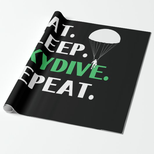 Papier Cadeau Manger Sommeil Skydive Répéter Skydiving (Déroulé)