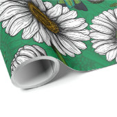 Papier Cadeau Mangeurs d'abeilles sur une prairie printanière (Coin rond)