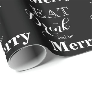 Papier Cadeau Mangez Boire et soyez Joyeux