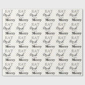 Papier Cadeau Mangez Boire et soyez Joyeux | motif à points polk (Plat)