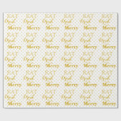 Papier Cadeau Mangez Boire et soyez Joyeux | motif à points polk (Plat)