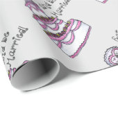 Papier Cadeau Mangez, buvez et soyez mariés (Coin rond)