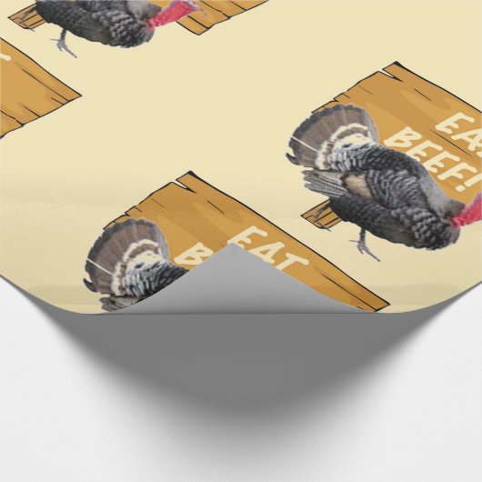 Papier Cadeau Mangez du papier d'enveloppement de boeuf (Coin)