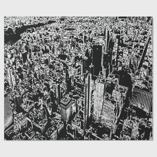 Papier Cadeau Manhattan conçu (Plat)